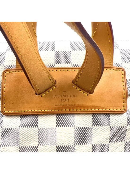 Louis Vuitton Sperone Damier Azur Leather White Light Brown Backpack Gold main image 8